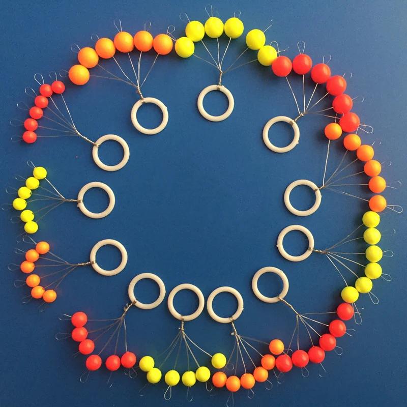 Flotteur rond sept étoiles, 30 pièces/lot, 5 couleurs 00 # 0 # 1 # 2 # 3 # 4 # 5 # Bal