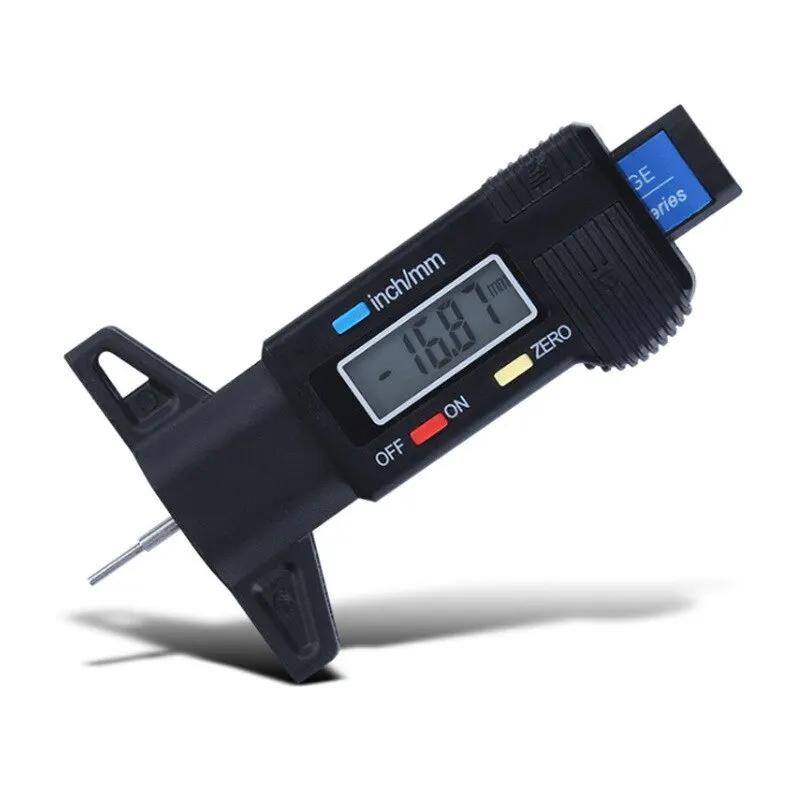 Jauge de profondeur numérique LCD pour voiture, jauge de profondeur de bande de roulement, outil de