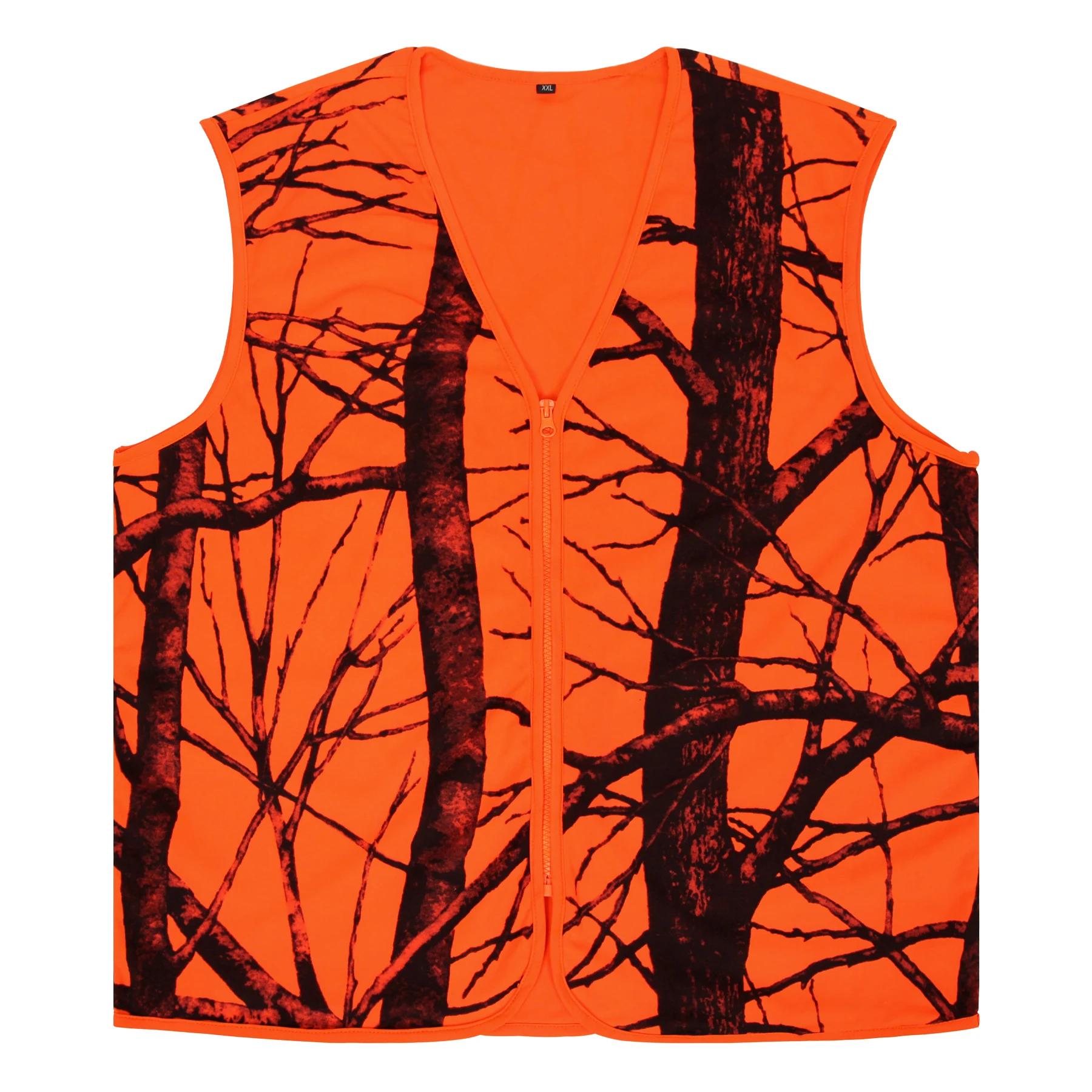 Gilet de chasse Orange à séchage rapide pour hommes, grande taille, pour adultes, voyage en plein ai