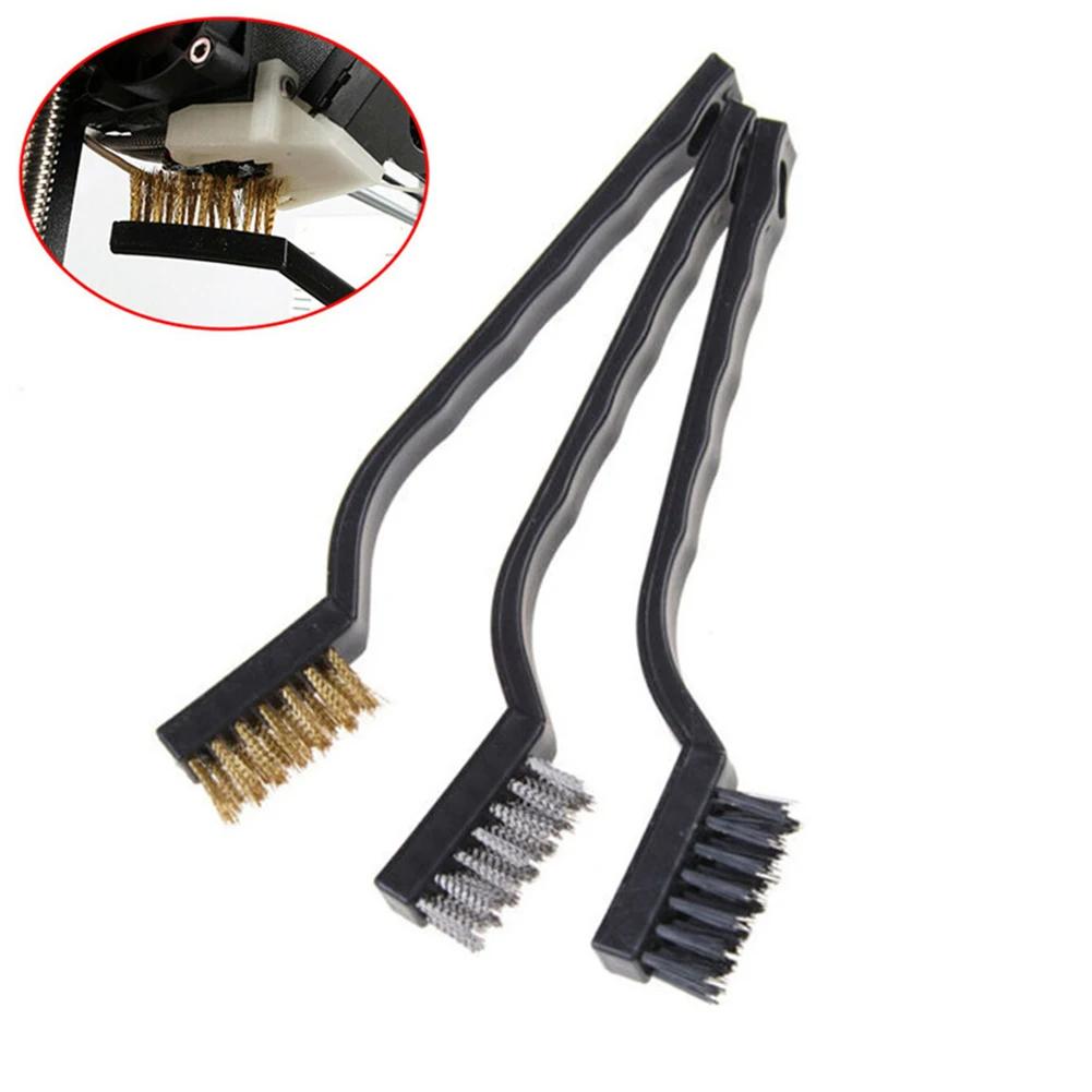 Brosse métallique en cuivre et Nylon, 17cm, en acier inoxydable, gommage de la rouille, outils de ne