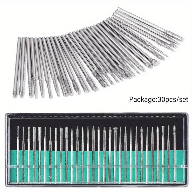 30 pièces/boîte diamant foret à ongles rotatif fraises électriques pour pédicure manucure fichiers c
