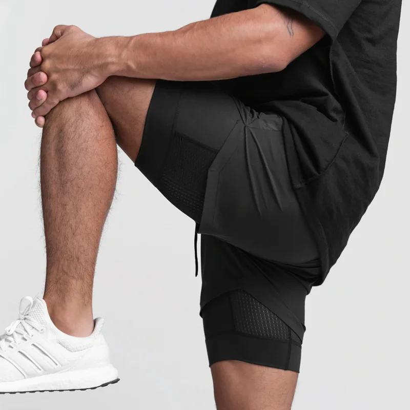 2025 nouveau short de sport double couche respirant gymnases Fitness musculation entraînement séchag