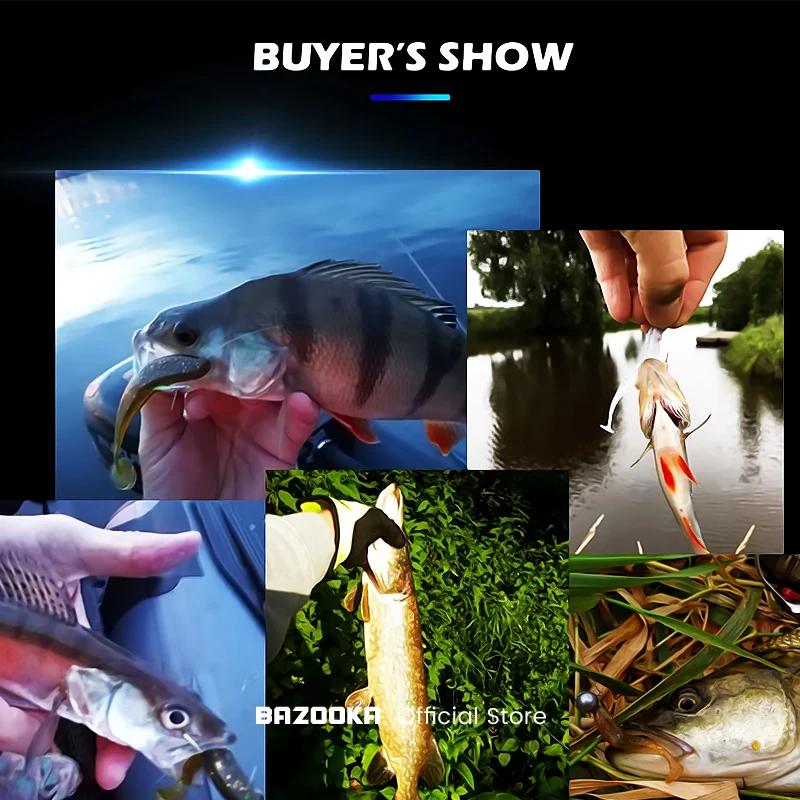Bazooka Shad ver pêche leurre souple grand Silicone 90 100mm appât T queue facile méné Wobbler Swimb