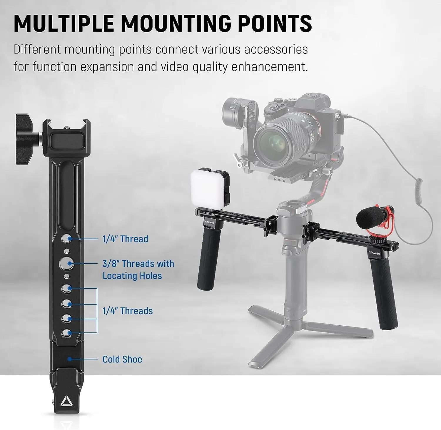 NEEWER double poignée pour DJI RS4 RS4 Pro RS3 RS3 Pro RS2 RSC2 Ronin S SC cardan double poignée Kit