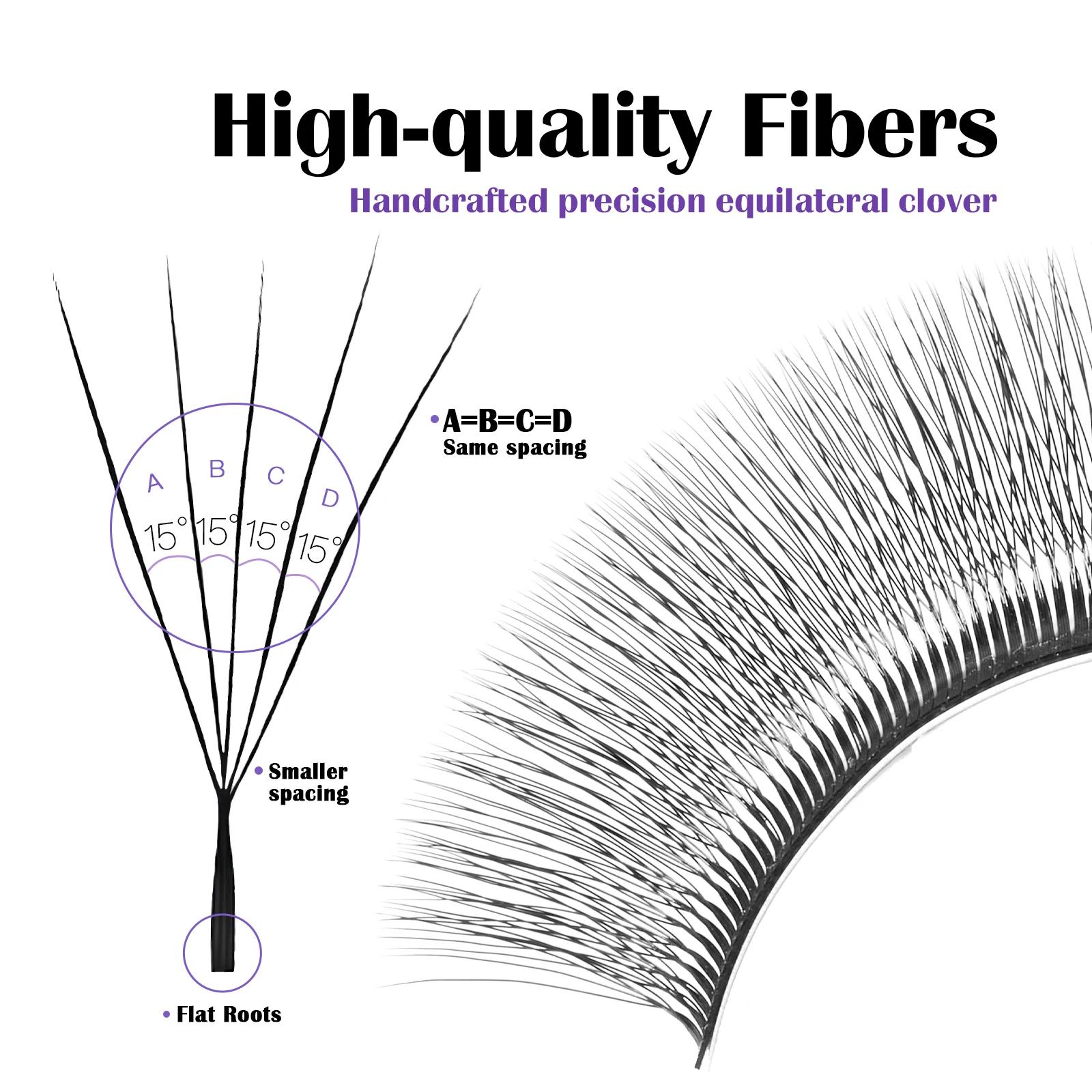 DeceMars extensions de cils 5D en forme de V noir mat 12 rangées/plateau pour le maquillage