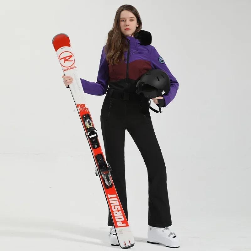 Ensemble de ski coupe-vent et imperméable pour femme, combinaison coupe-vent, veste de snowboard, ta