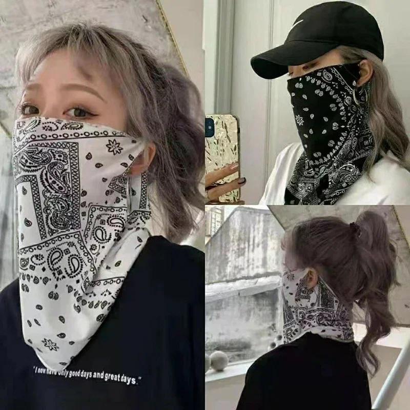 Masque de protection solaire Punk pour hommes et femmes, écharpe d'oreille, visage, cou, protection