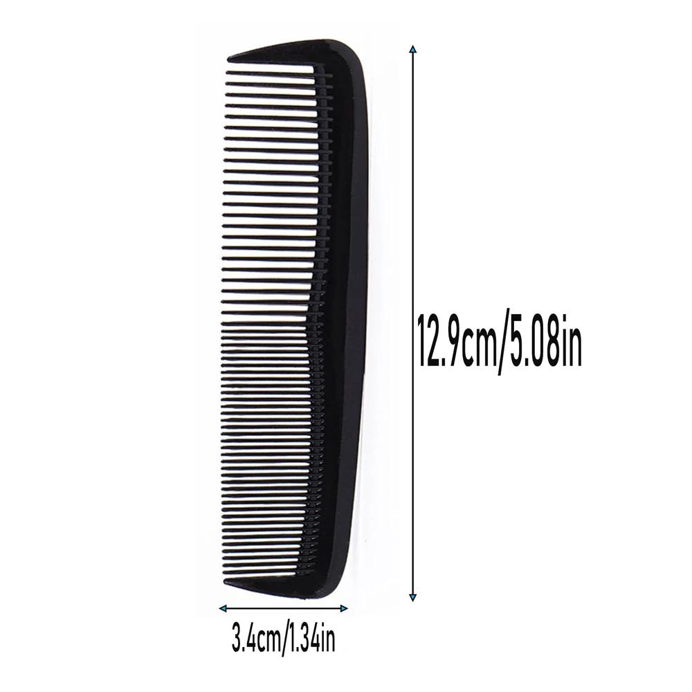 Peigne de coiffure noir 5 pièces, peigne à cheveux à dents fines, peigne résistant à la chaleur, pei