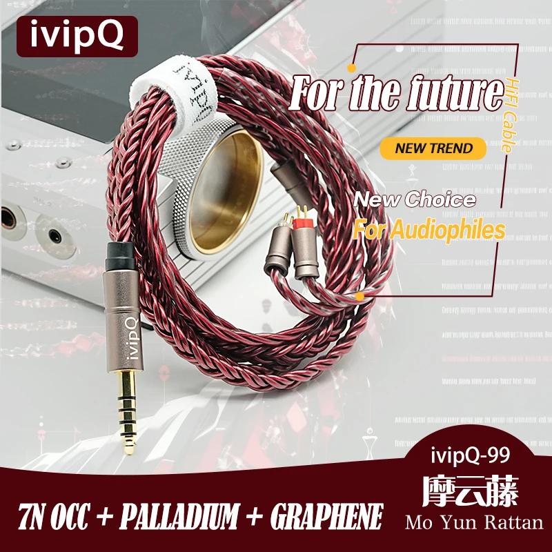Câble haut de gamme ivipQ-99 importé du Japon, 6 cœurs, Litz haute pureté 7N OCC, palladium, graphèn