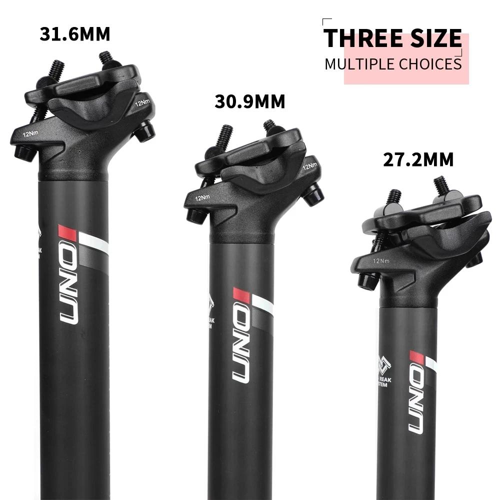 UNO – tige de selle en Fiber de carbone pour vélo de route, 27.2/30.9/31.6mm, Tube de selle ultralég
