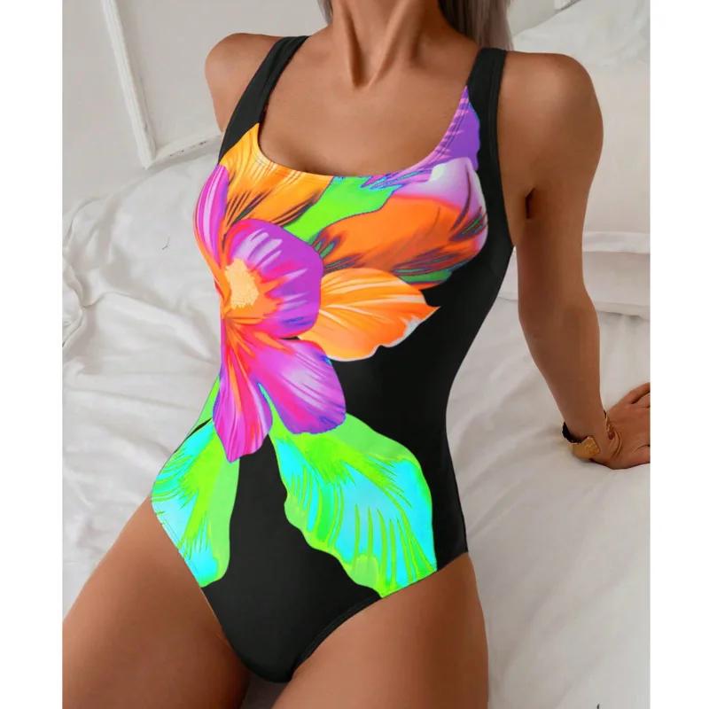Été imprimer Sexy une pièce maillots de bain fermé femmes maillots de bain Push Up vêtements de nata