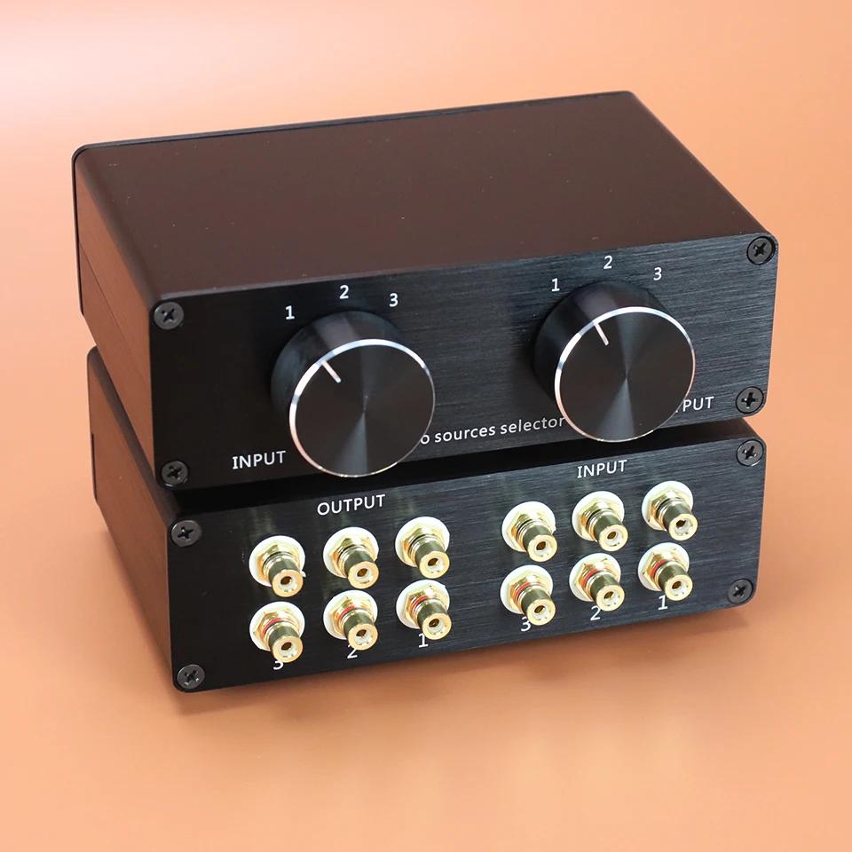 Commutateur de signal audio double canal HIFI, répartiteur audio haut de gamme RCA, amplificateur de