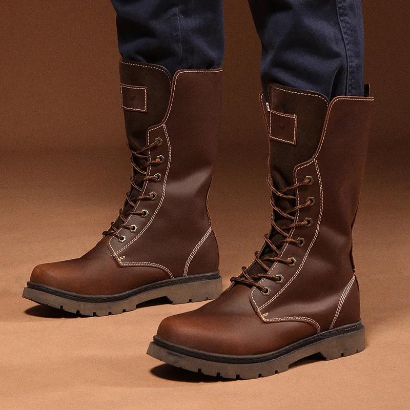 Bottes de randonnée cuir homme imperméables : pour moto, trekking et style gothique punk