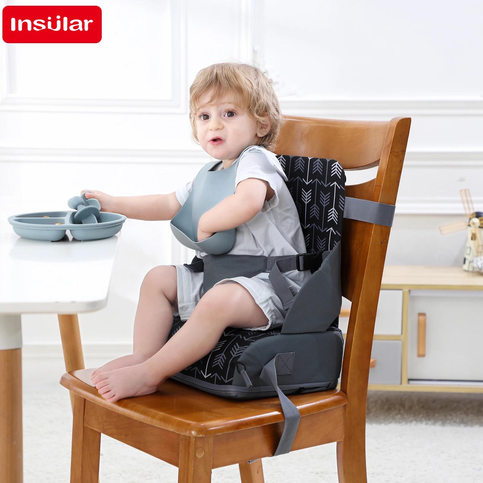 INSULAR Portable pliable anti-dérapant siège pour enfants coussin haut chaise de salle à manger pour