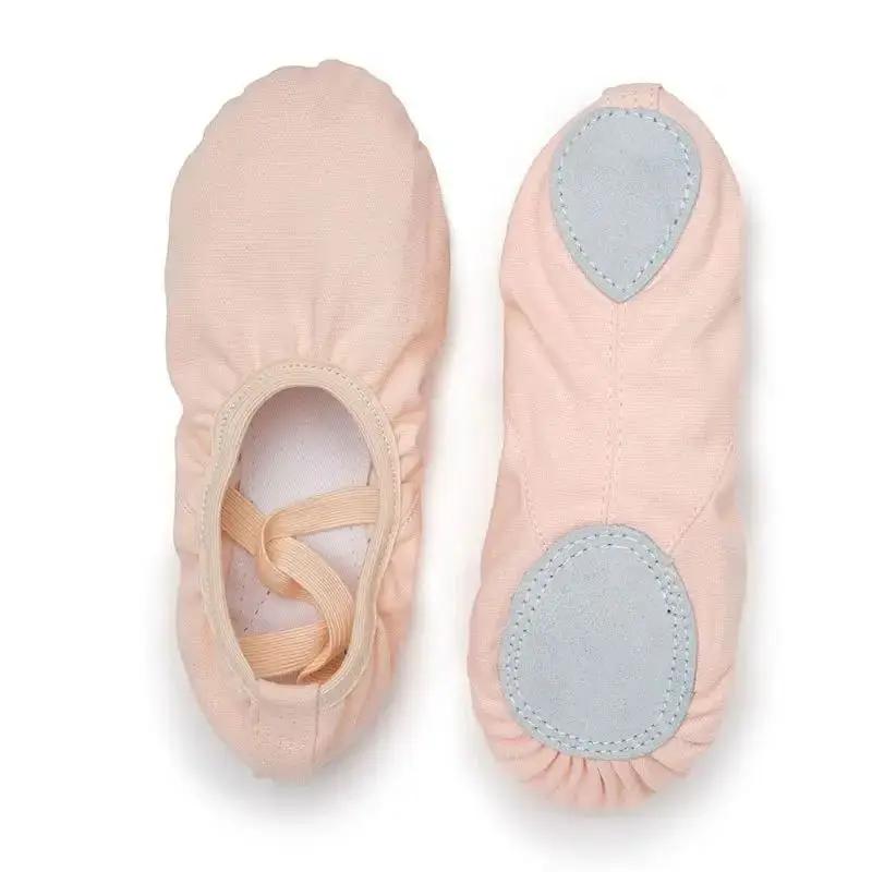Pantoufles de danse de ballet en toile pour filles, pour femmes et enfants, pratique classique, seme
