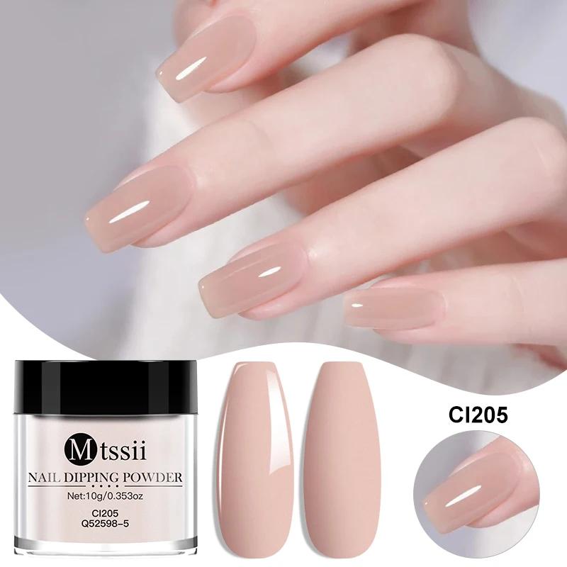 MTSSII 10g poudre à tremper pour ongles naturel sec sans lampe Cure bricolage Nail Art décoration Pi