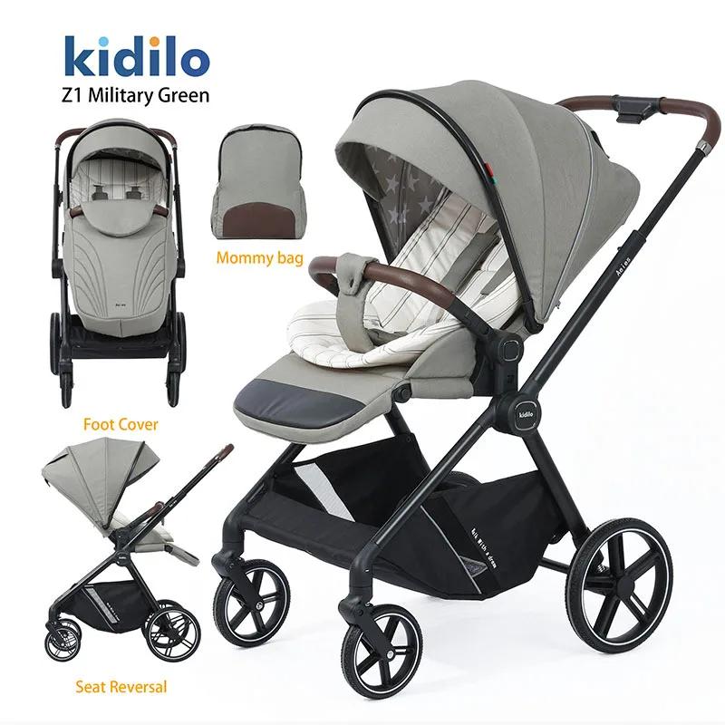 Poussette pour bébé assise et allongée, légère, pliable, haute vue, absorbant les chocs, poussette p