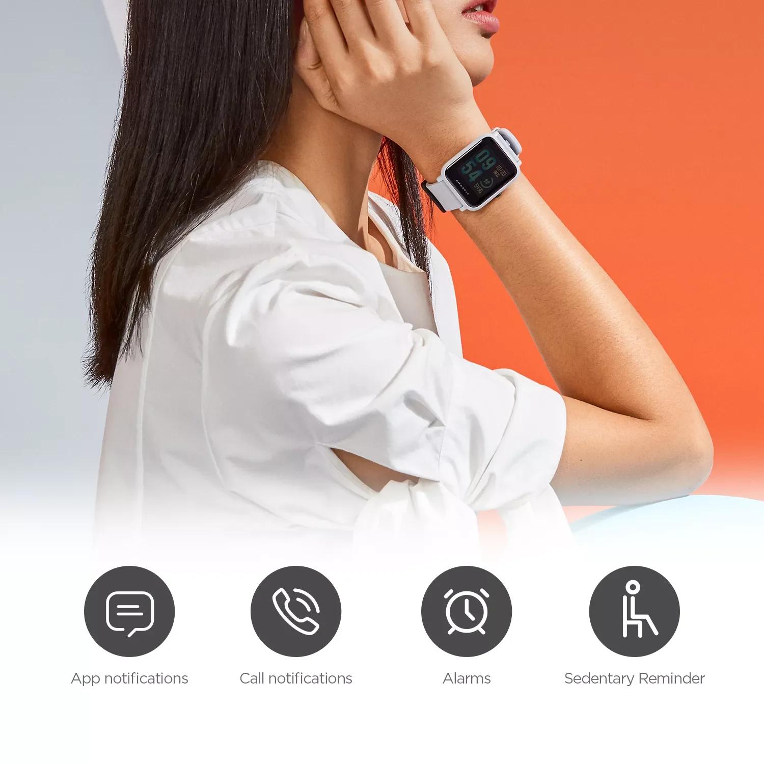 Amazfit – montre connectée Bip, Bluetooth, GPS, boussole, moniteur de fréquence cardiaque, étanchéit