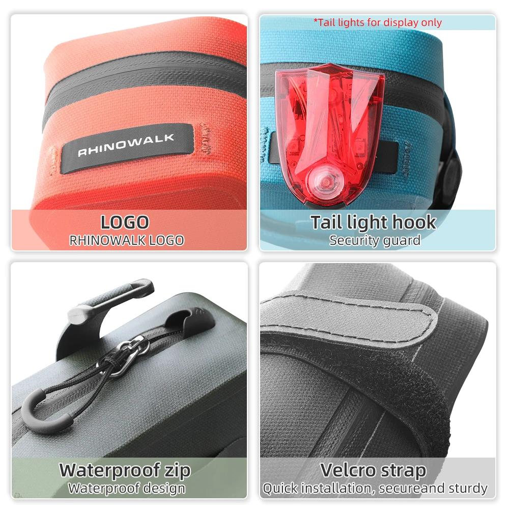 Rhinowalk sac de selle de vélo étanche tige de selle de vélo sac arrière Portable sac à outils de ra