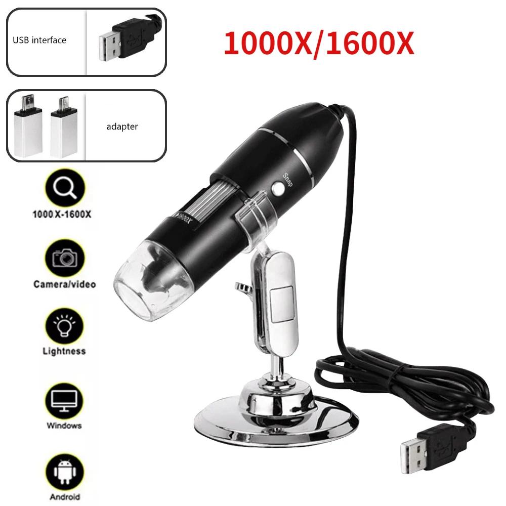 Microscope numérique caméra 1600X 3 en 1 type-c USB Microscope électronique Portable pour le soudage