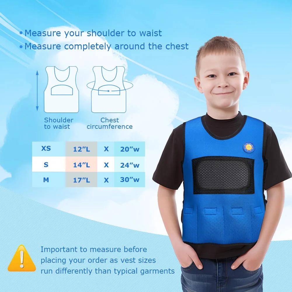 Gilet lesté sensoriel enfants autisme hyperactivité - Compression humeur traitement troubles