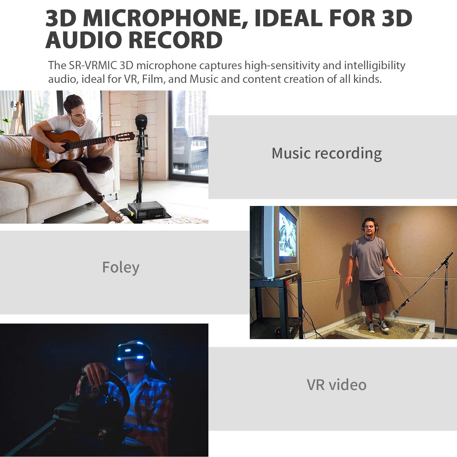Saramonic SR-VRMIC Microphone à main condensateur 3D micro cardioïde pour film VR création de conten