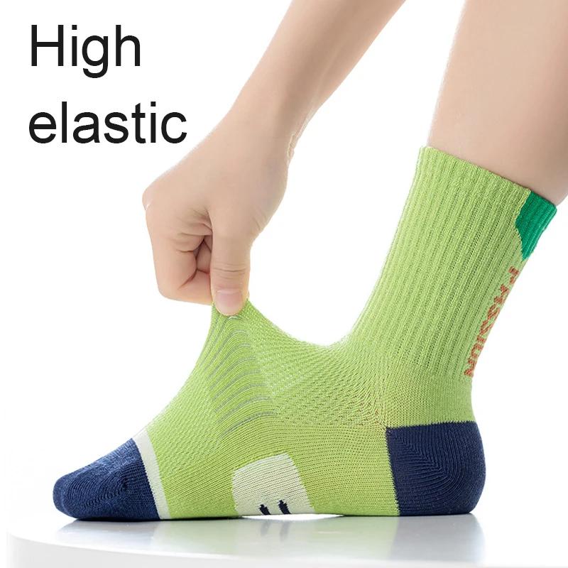 5 paires de chaussettes de Sport pour enfants, chaussettes Midtube en maille respirante, chaussettes