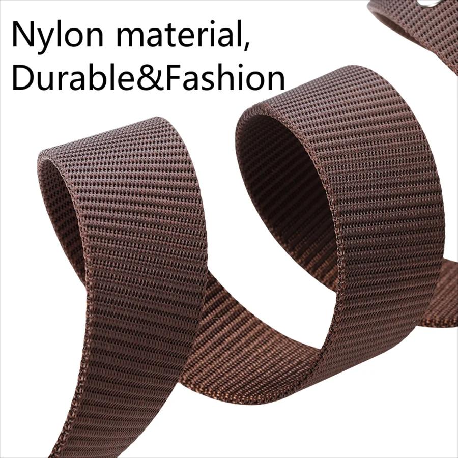 Ceinture à boucle ardillon pour hommes, ceinture en toile, ceinture en Nylon à la mode, ceinture en