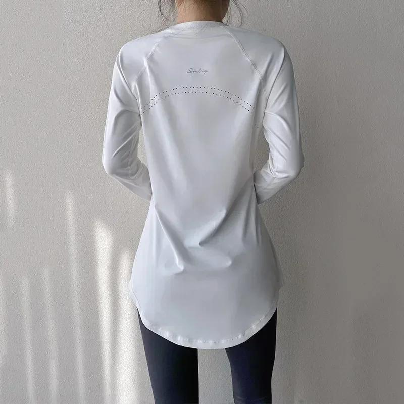 Vêtements de yoga à manches longues pour femmes, vêtements de sport pour femmes, chemisiers de cours