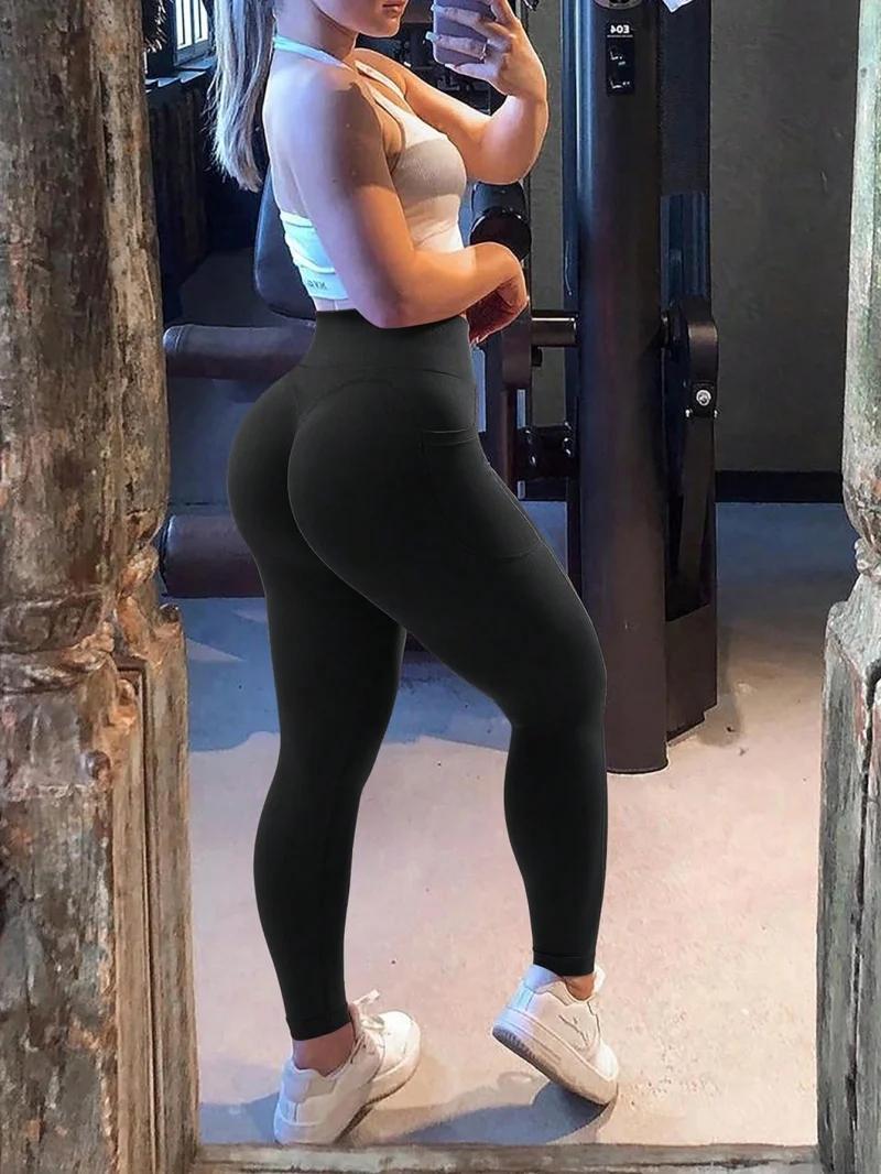 Leggings froissés Sexy pour femmes, collants Push Up, dos, Sport, Fitness, pantalon de Yoga, levage