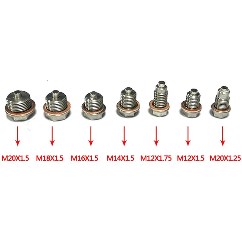 Bouchon de vidange d'huile magnétique en acier inoxydable, 2,2 d'écrou de vidange de puisard, joint