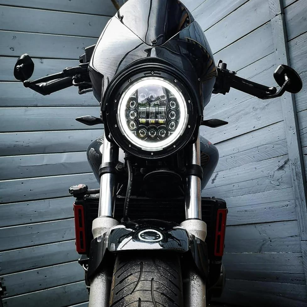 Phare de moto 7 pouces LED pour Harley Touring Ultra classique Electra Street Glide Road King Yamaha