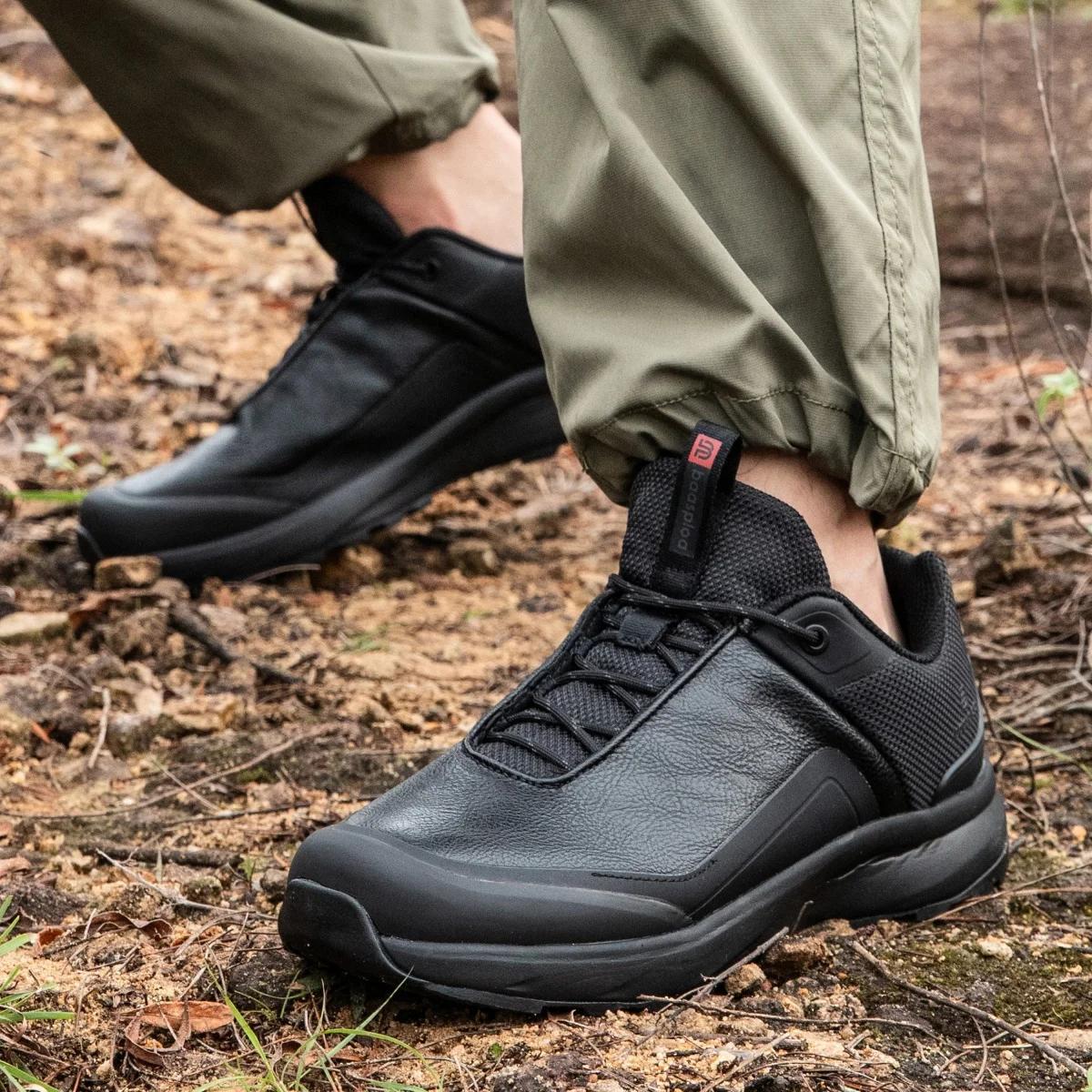 Baasploa – chaussures de randonnée en cuir Litchi pour hommes, baskets de trekking et d'escalade de