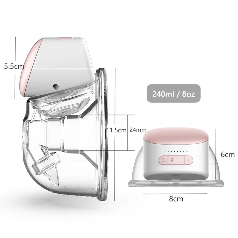 Bebebao P1 tire-lait Portable mains libres électrique unique Portable tasse de sein Portable 8oz/ 24