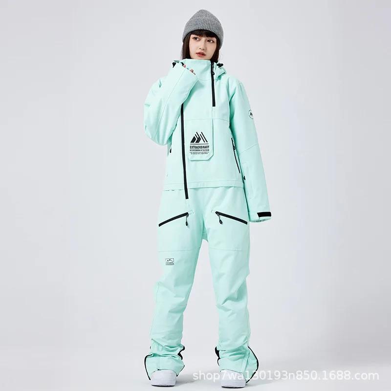 Combinaisons de ski pour femmes et hommes, combinaisons de neige imperméables et coupe-vent, combina