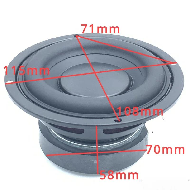 SOTAMIA 1 pièce Haut-parleur de graves audio 4,5 pouces 4 Ohm 30W pour Home Cinéma et Musique Hifi N