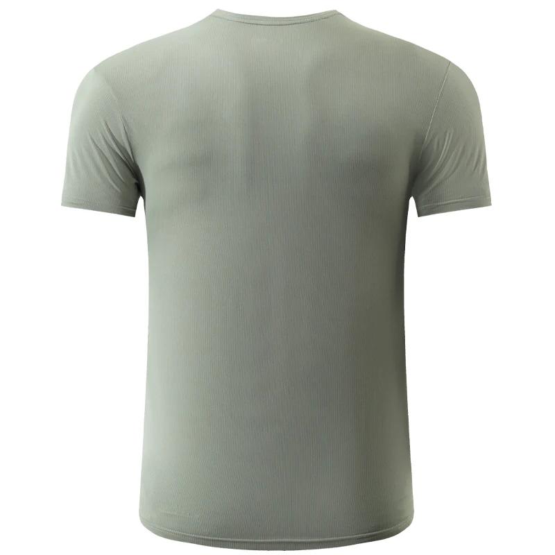 Chemises à manches courtes en nylon pour hommes, séchage rapide, col rond, impression de mode, entra