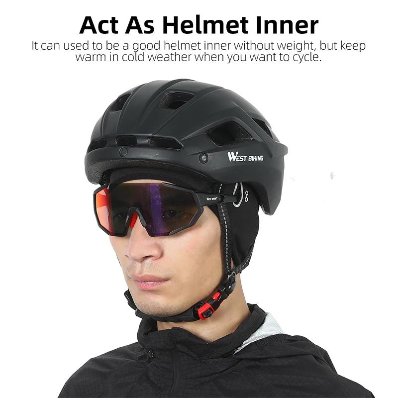 WEST BIKING – casquette de cyclisme en polaire pour hommes, coupe-vent thermique, doublure de casque