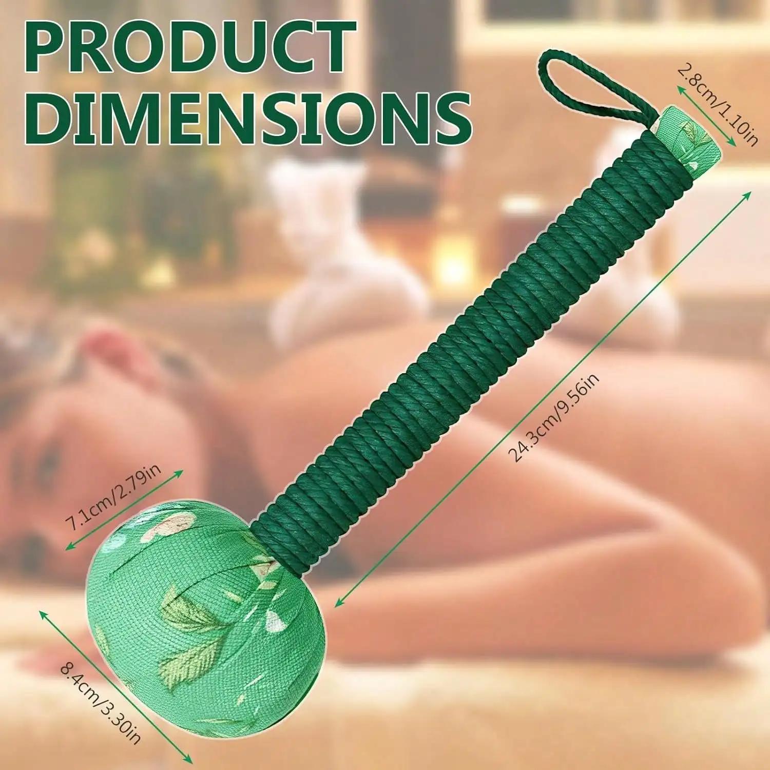 Marteau de massage en bois d'absinthe à long manche pour le drainage lymphatique – Soulagement manue