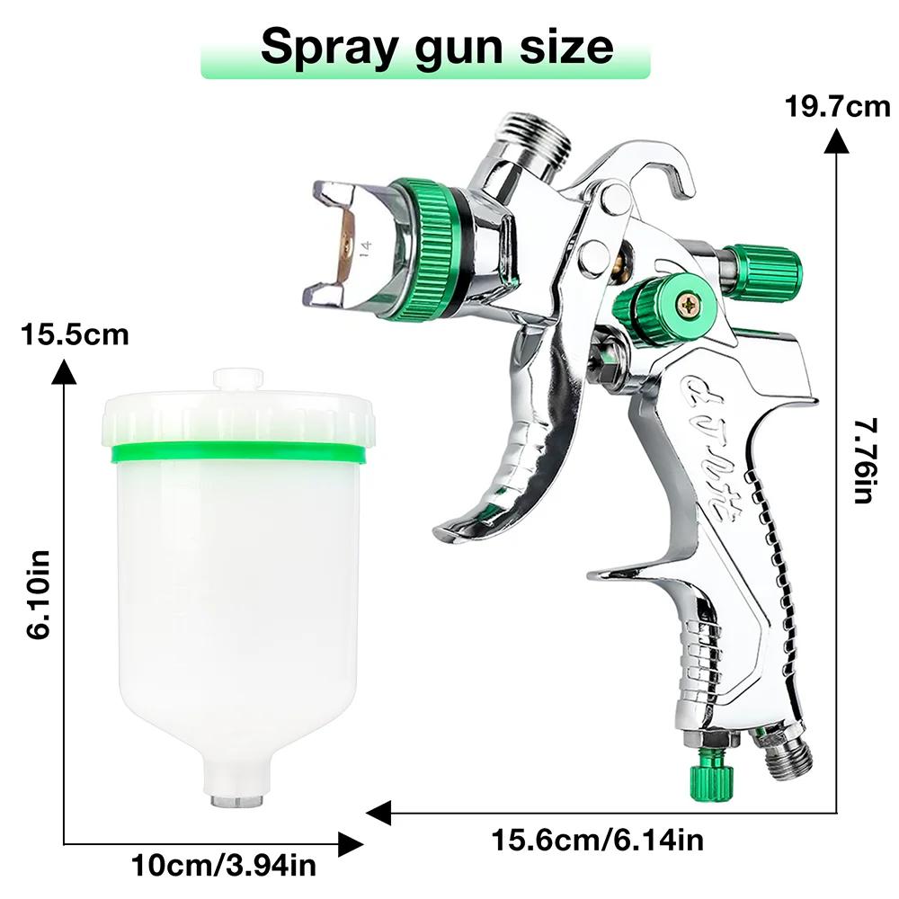 Pistolet de pulvérisation professionnel HVLP 1,4 mm 1,7 mm 2,0 mm 2,5 mm Pistolet de pulvérisation s