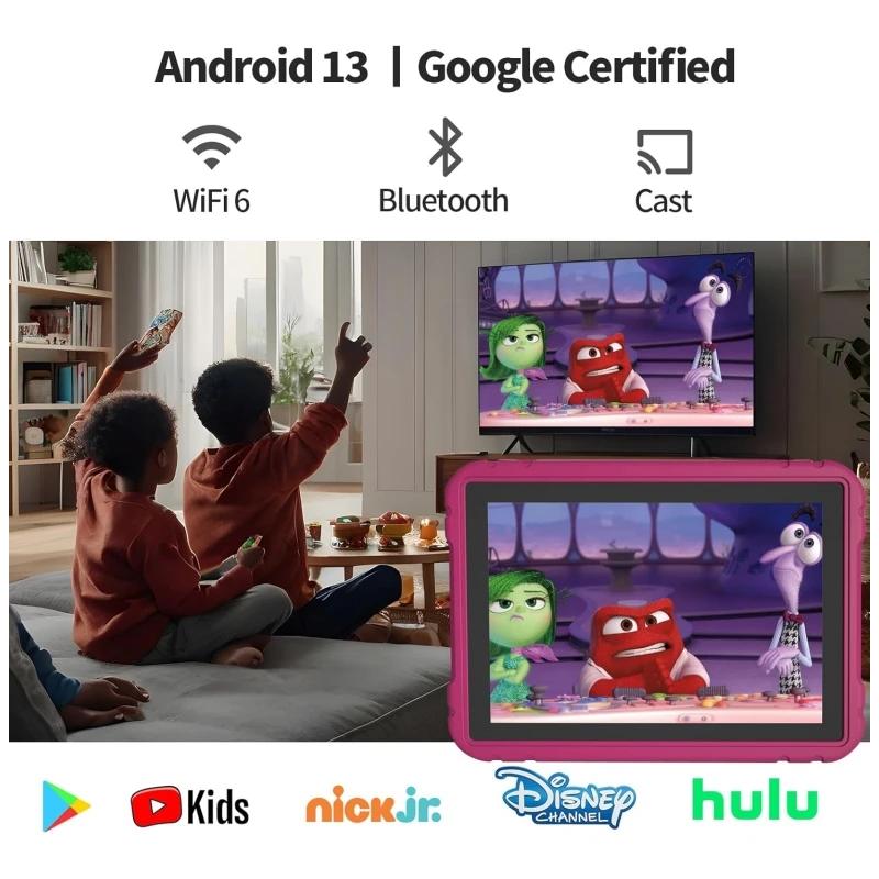 Offres spéciales 10.1 "Android 13 tablette pour enfants type-c cadeau coque en silicone 4GB RAM 64GB