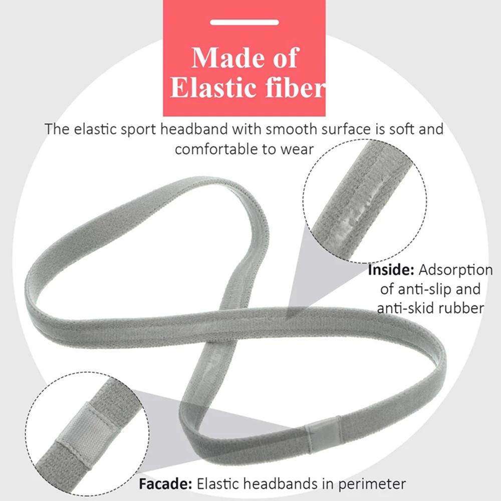 4 pièces épais antidérapant élastique Sport bandeaux femmes hommes Yoga bandes de cheveux filles ant