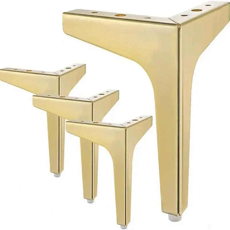 4 pièces pieds d'armoire pieds de meubles en métal, pieds de meubles triangulaires en métal modernes
