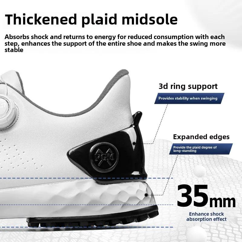 PGM-Chaussures de golf coordonnantes imperméables pour hommes, baskets confortables, bouton de baume