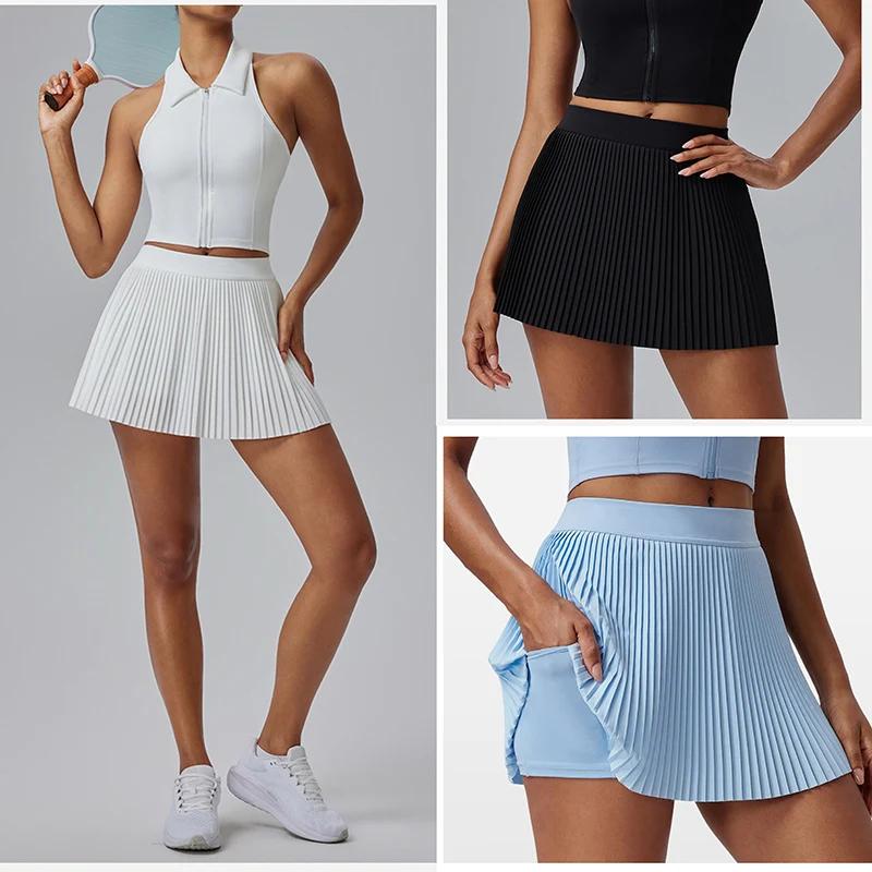 Jupe de sport pour femmes avec imprimé floral - Jupe plissée à séchage rapide pour le tennis et le fitness