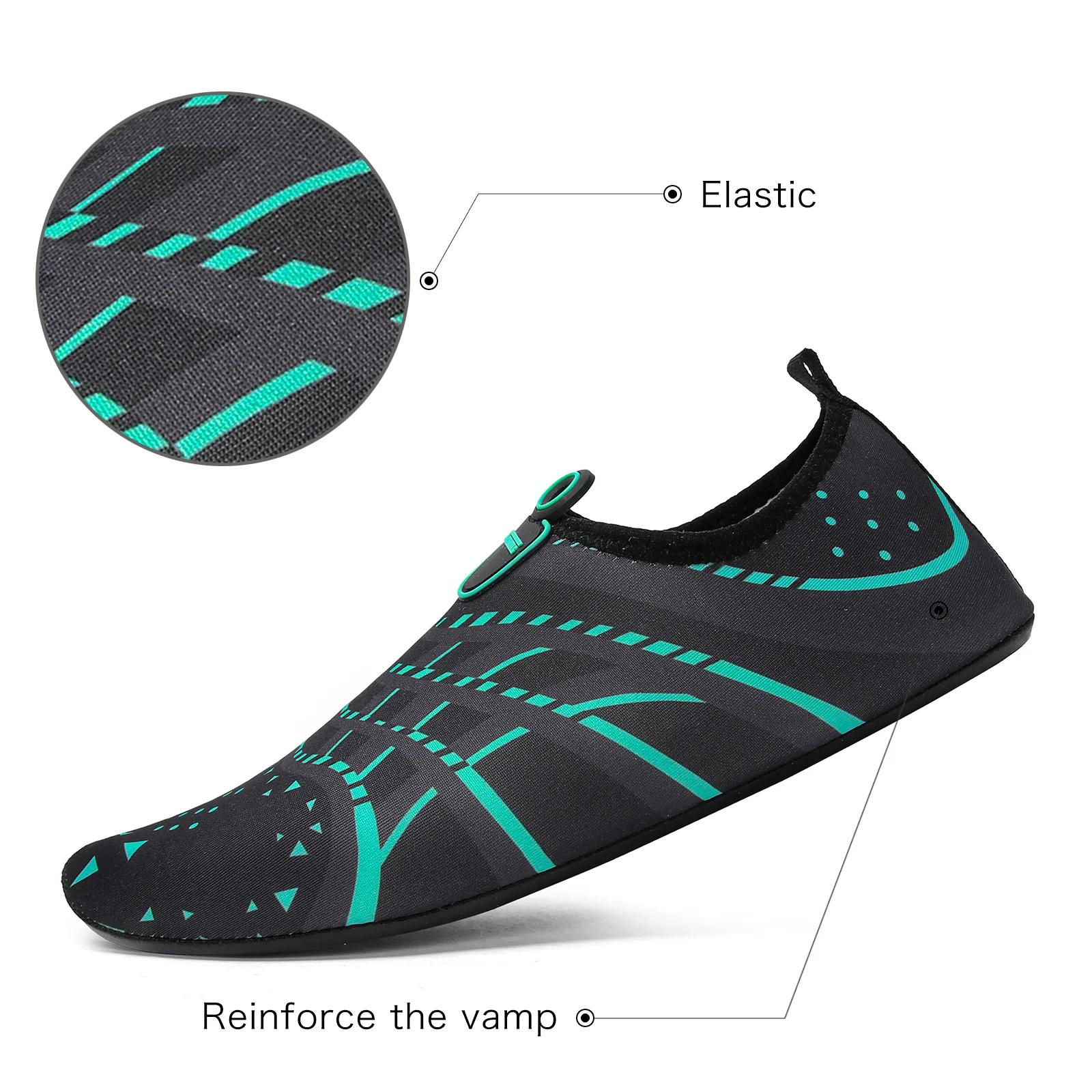 Chaussures de plage wading antidérapantes noir - Chaussettes eau natation souples semelles respirantes tapis roulant