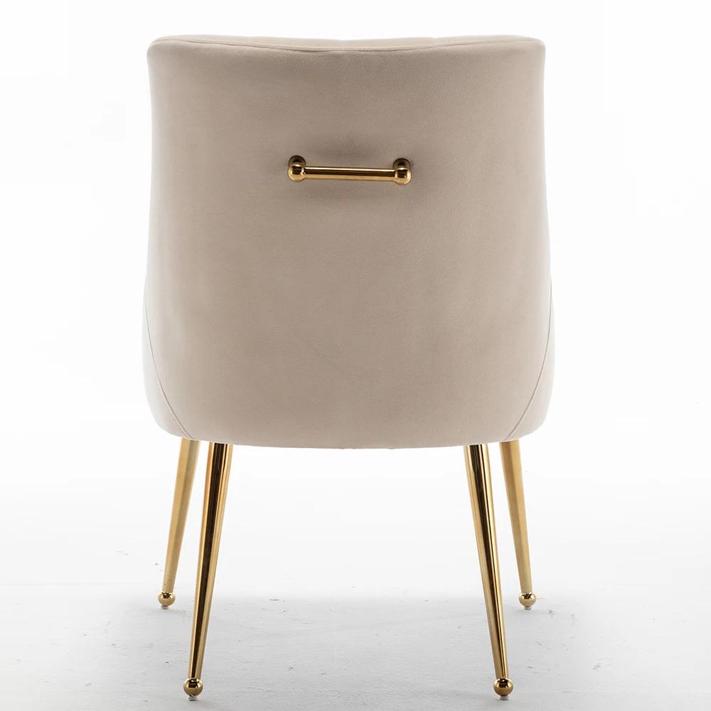 SEYNAR-Ensemble de 4 chaises de salle à manger en velours, modernes, touffetées, pour salle à manger