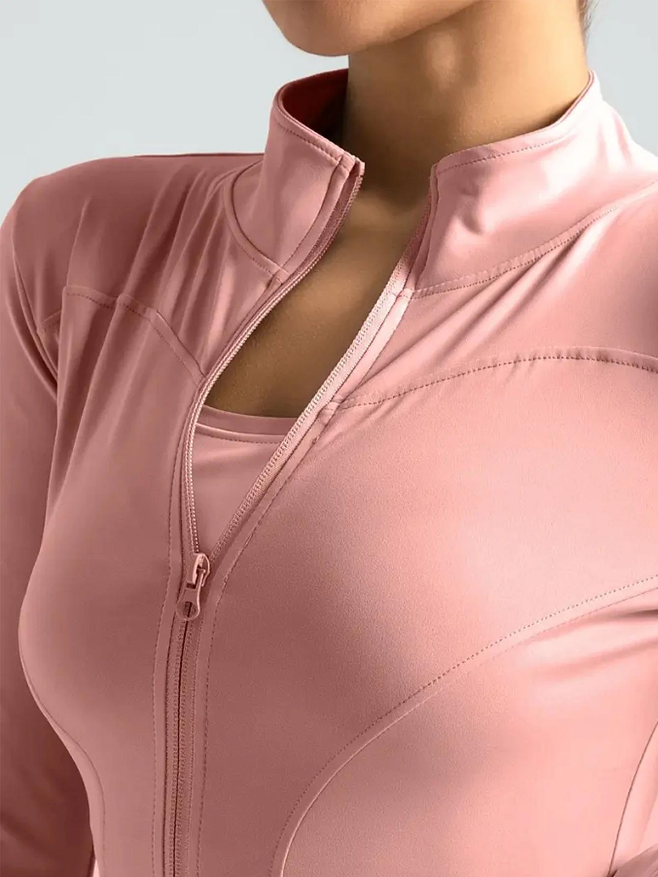 Veste de fitness, haut moulant à séchage rapide pour femmes, édition automne 2025, col montant de pr