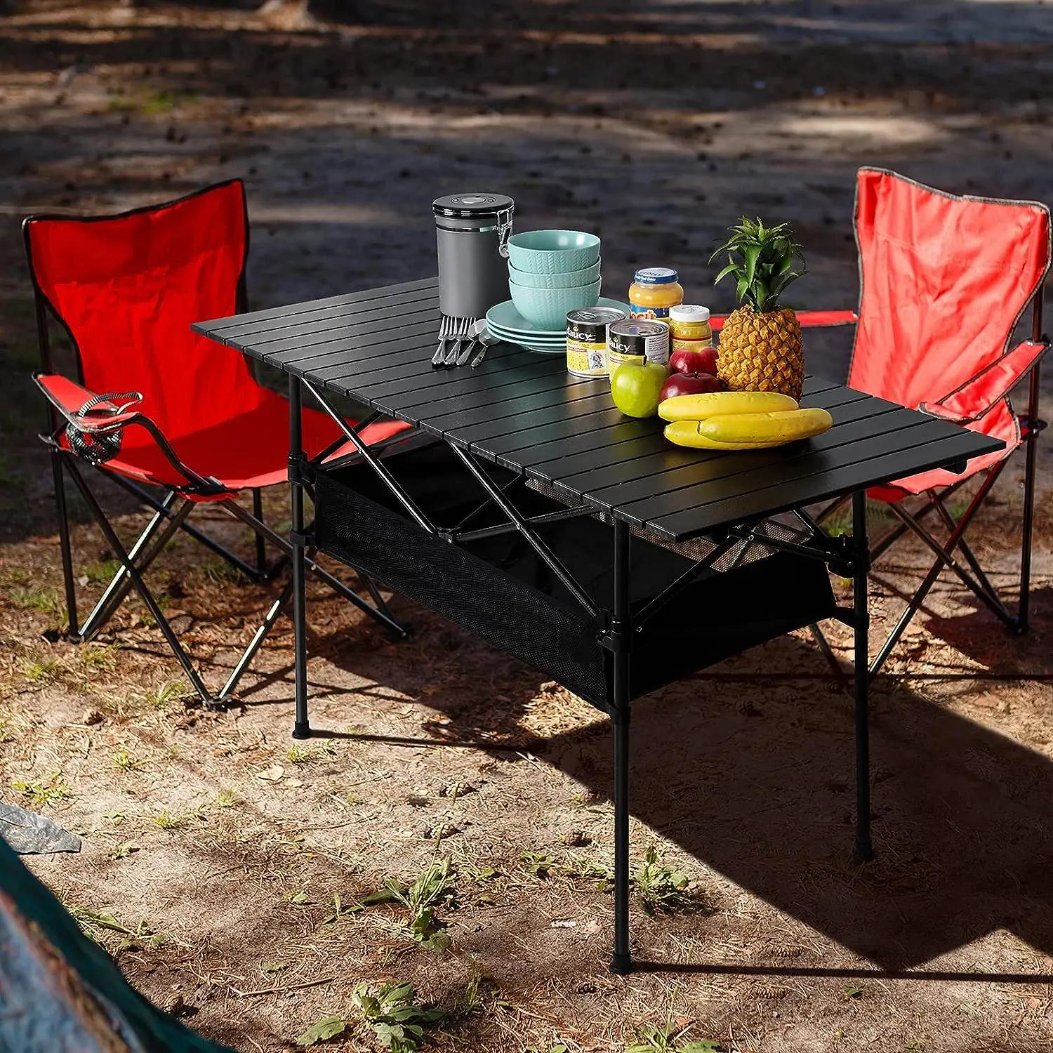 Table de pique-nique de camping en aluminium, bureau portable étanche et antirouille