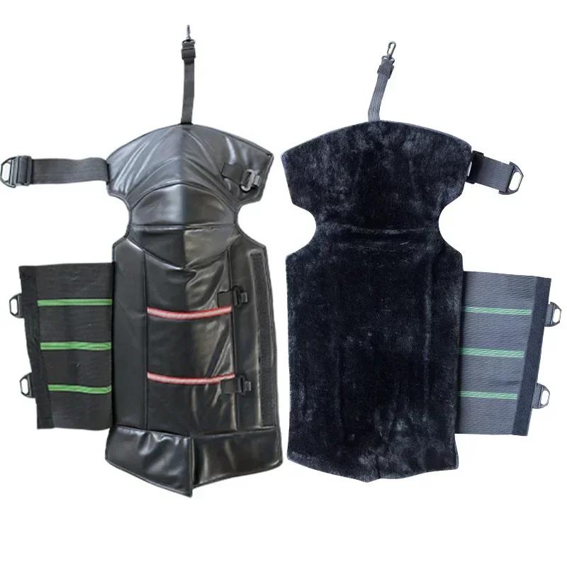 Genouillères chaudes pour moto, jambes d'équitation, coupe-vent, en cuir PU, imperméables, pour Scoo